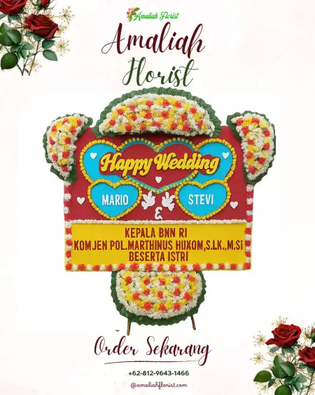 Papan Bunga Pernikahan Puncakmanggis